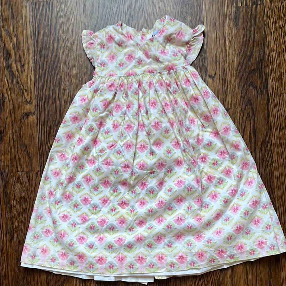 Floral Pink and White Dress